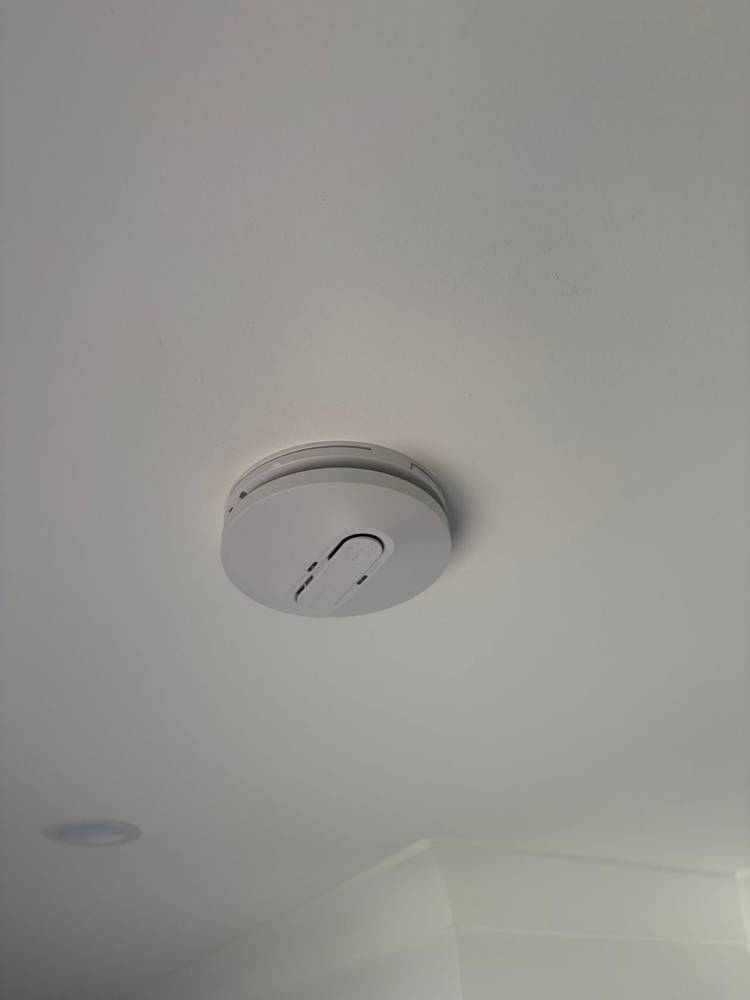 Ceiling mounted smoke alarm
